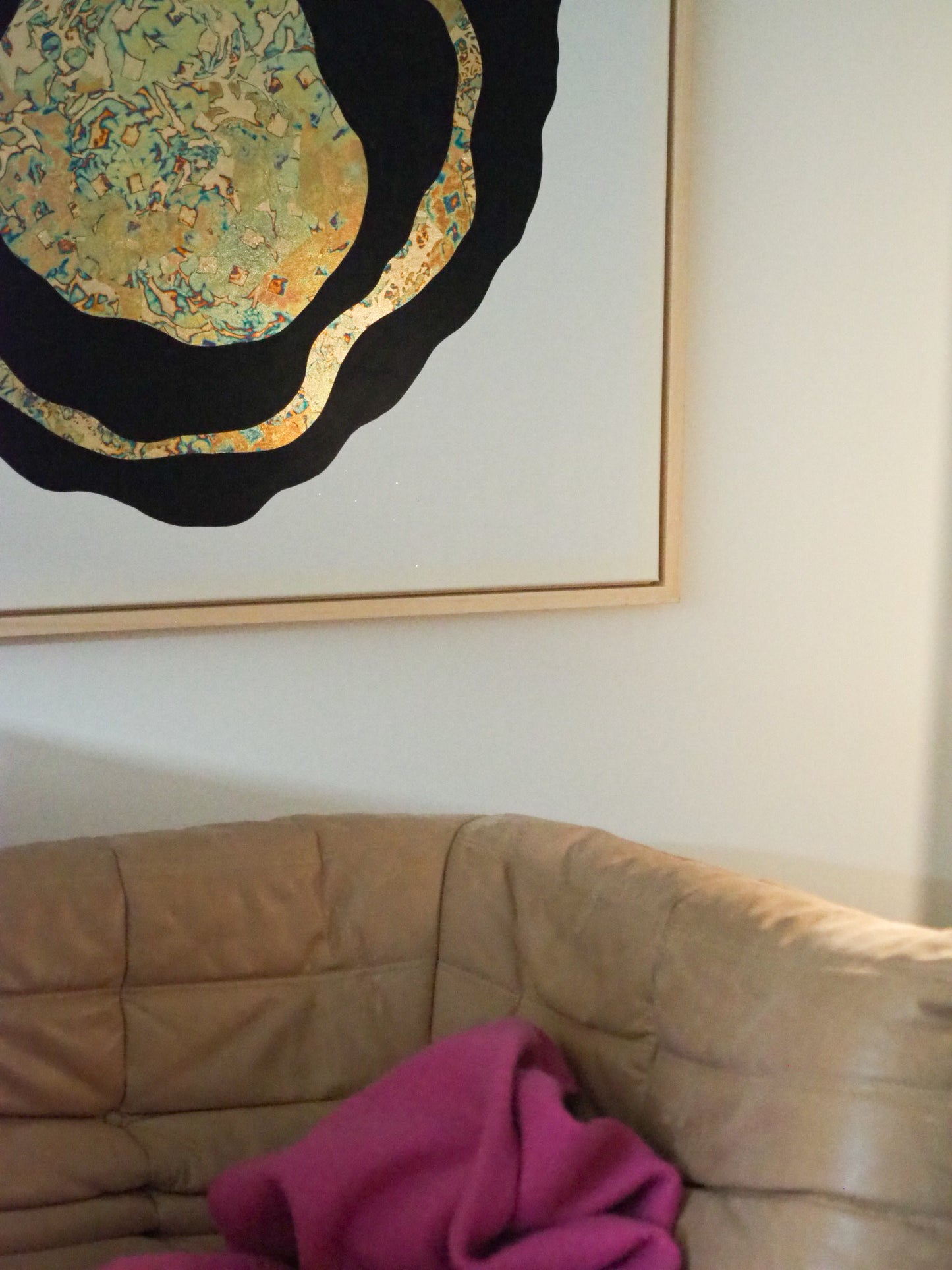 ANOTHER PLANET - FLAMED GOLD (120w x 120h cm)