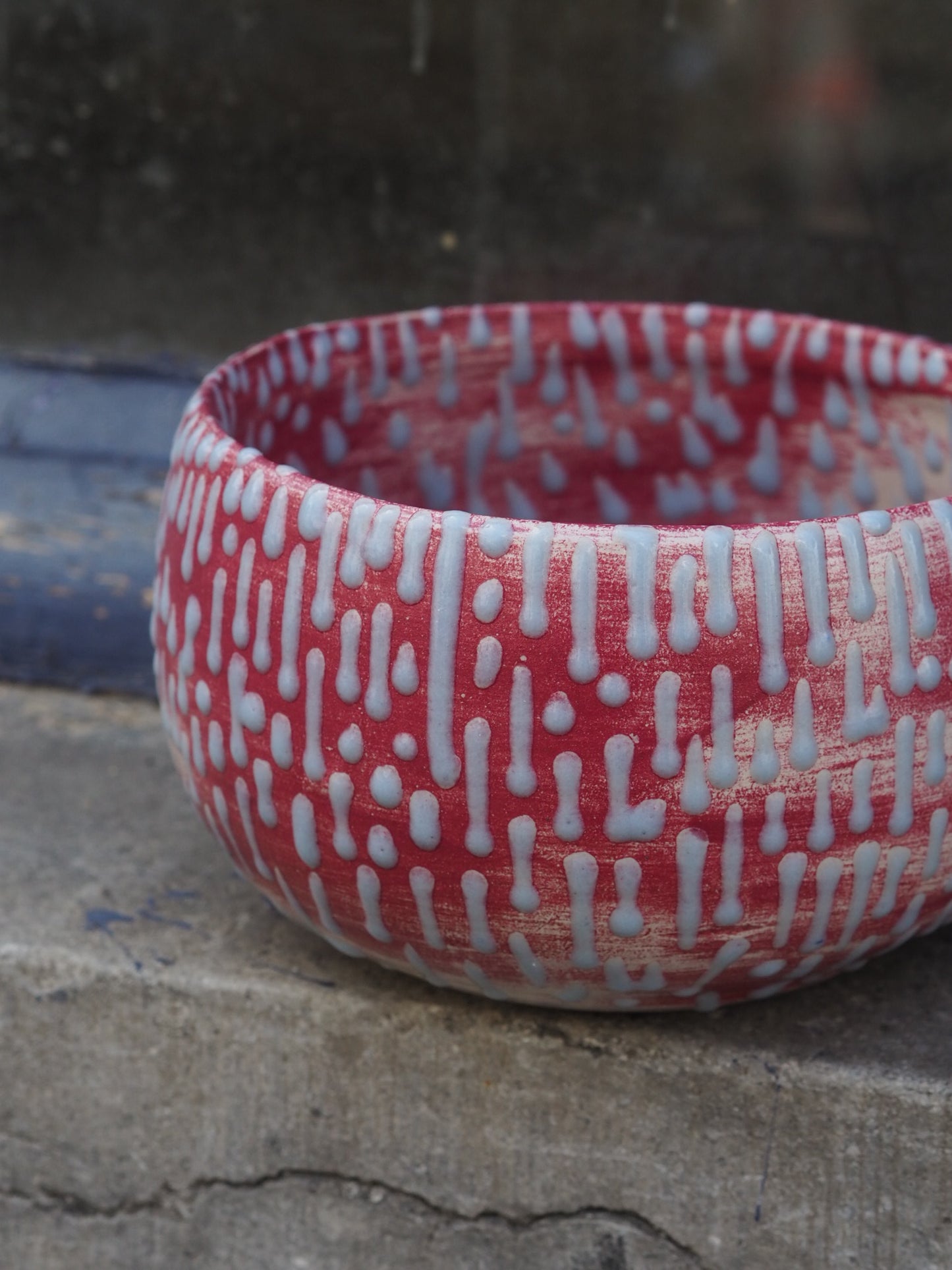 HAND THROWN POT- DRIPPY