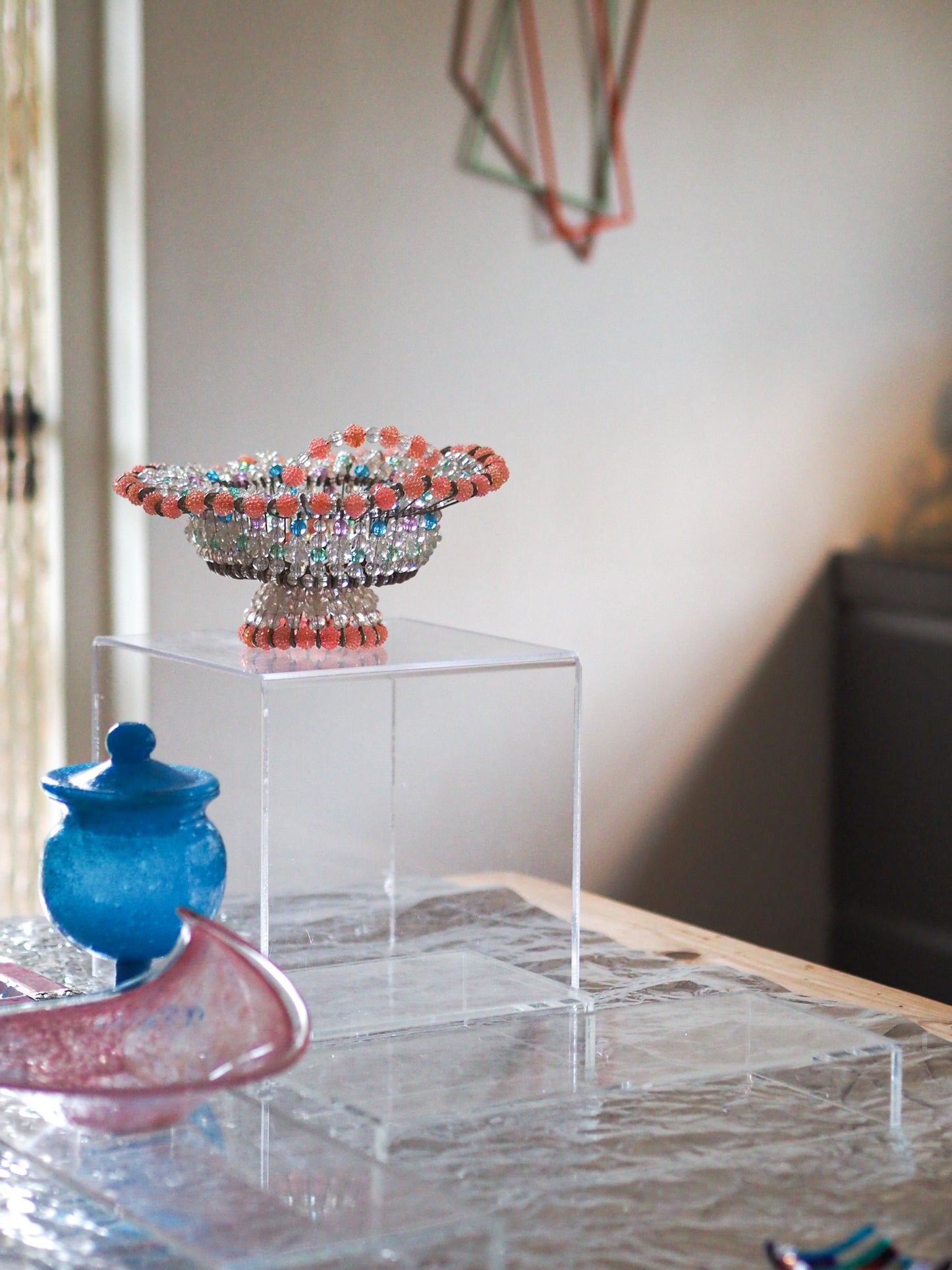 BEADED BASKET - VINTAGE