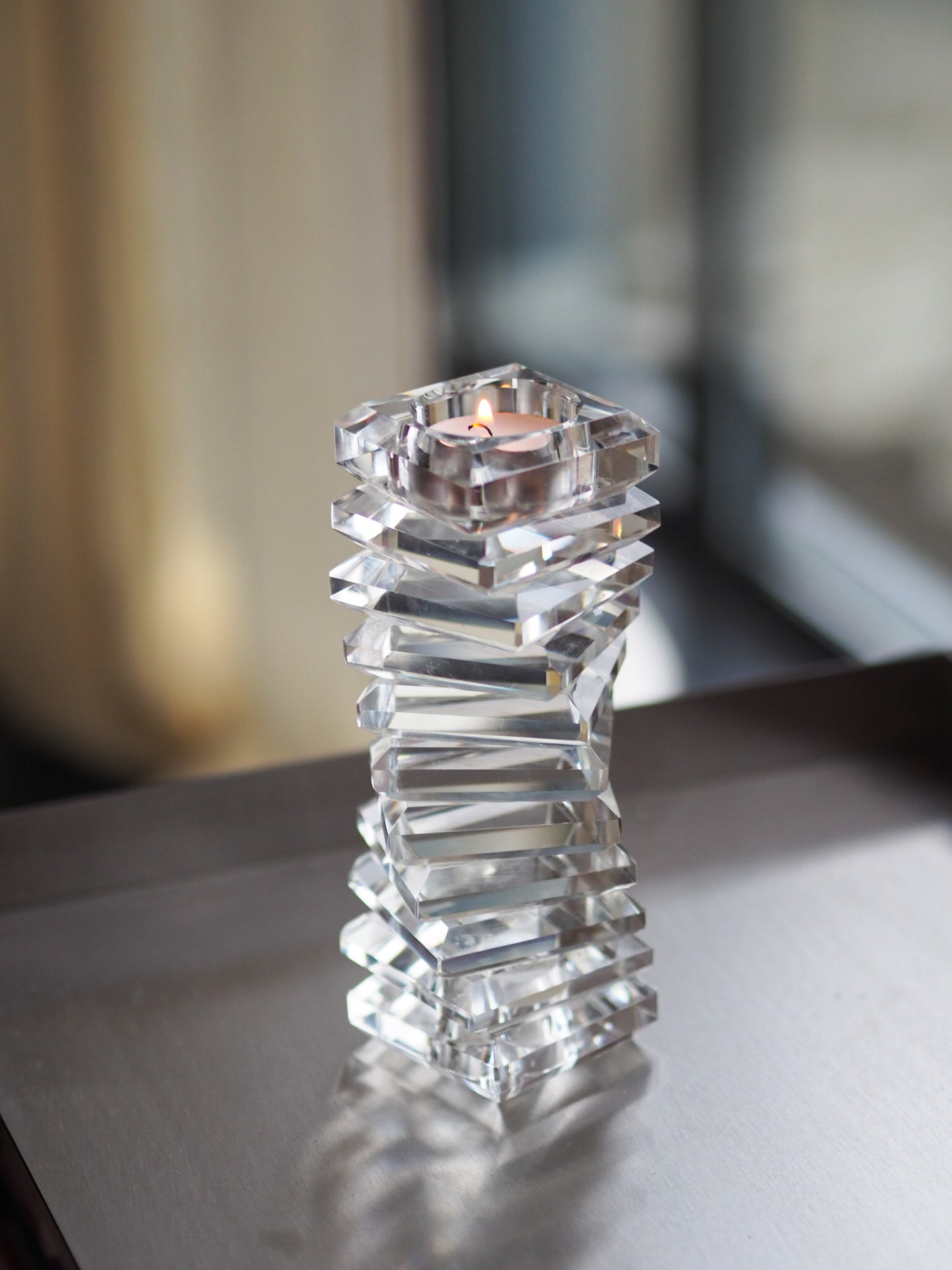 CANDLE HOLDER - CRYSTAL