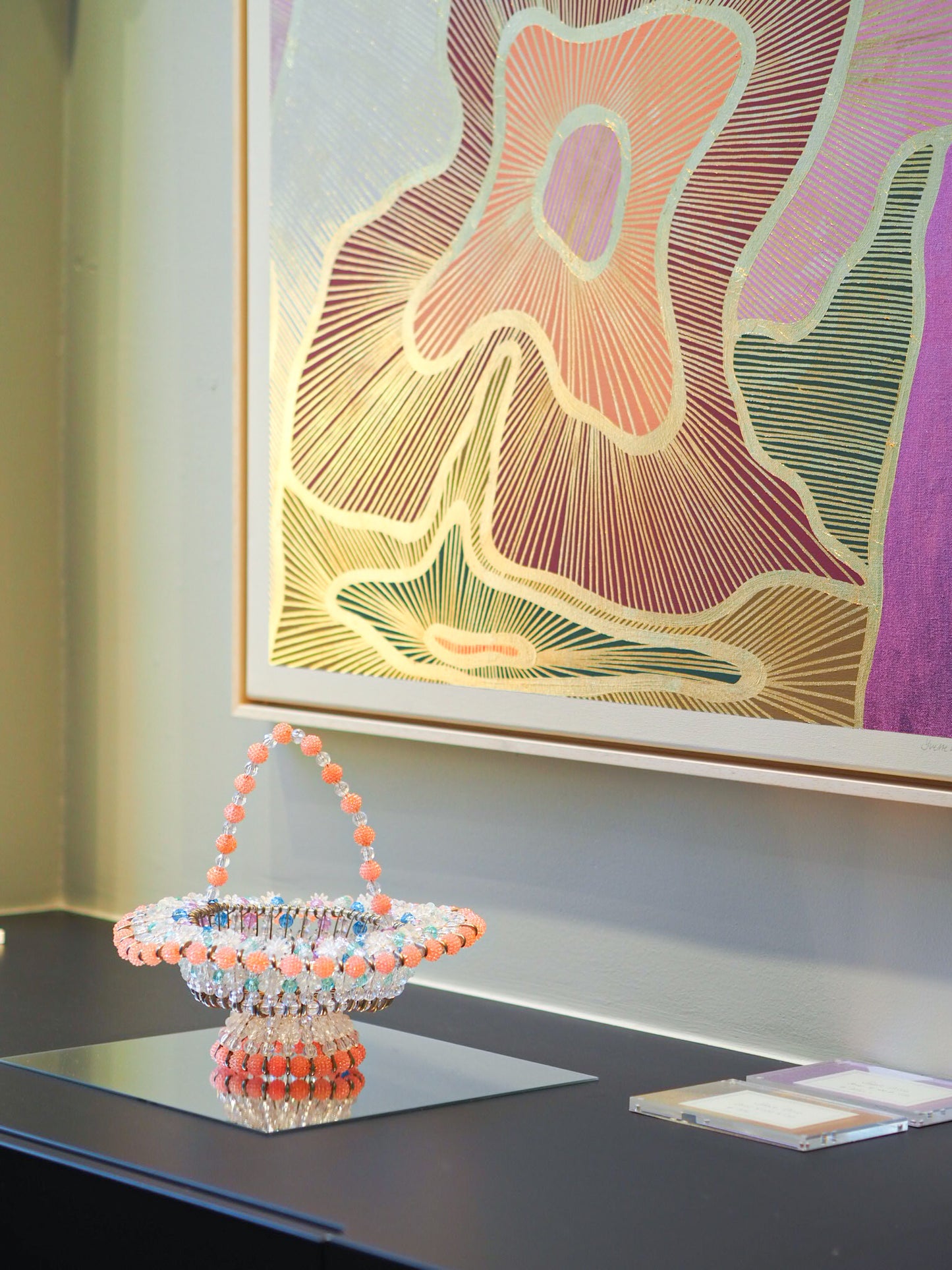 BEADED BASKET - VINTAGE