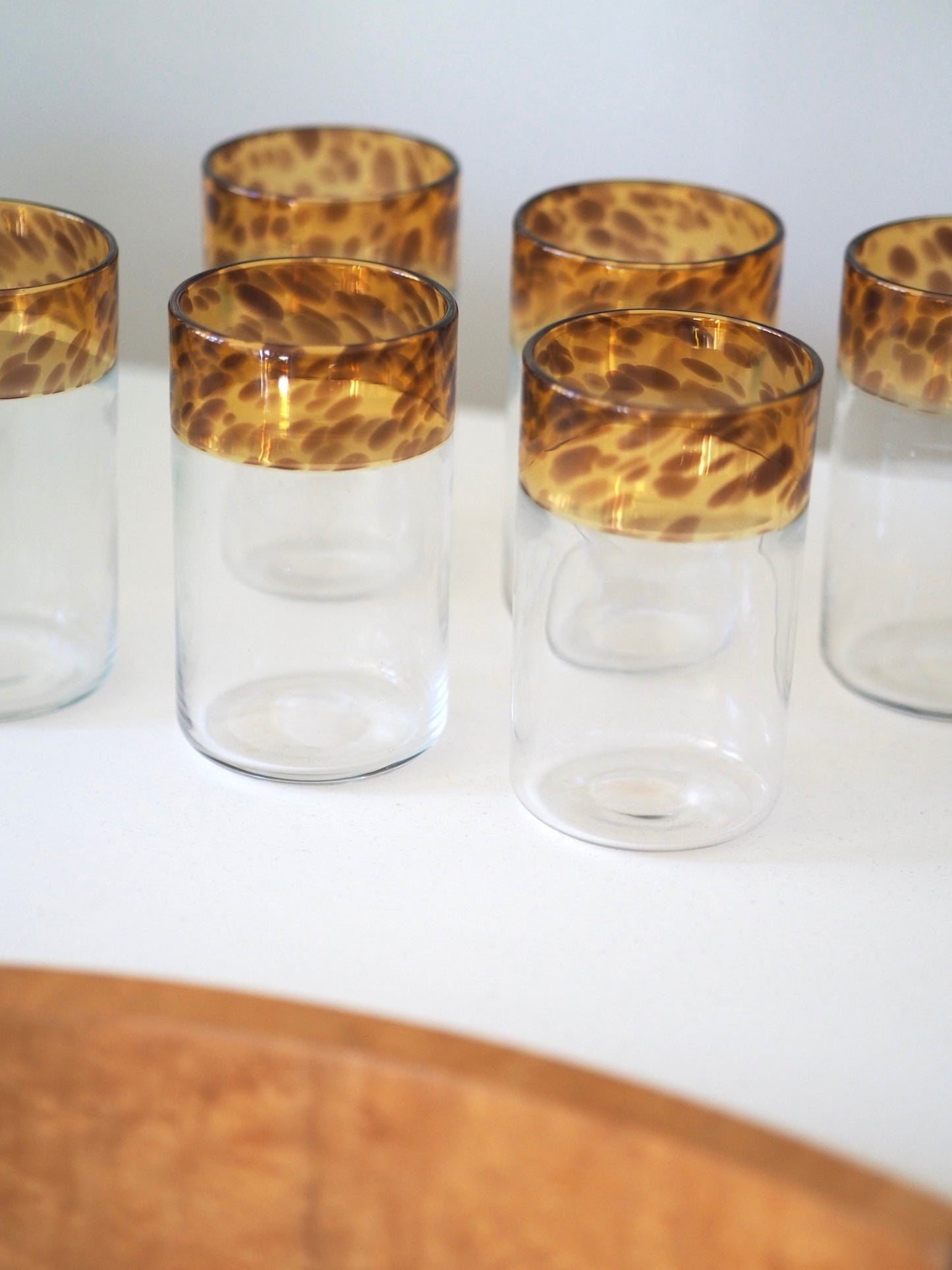 TORTOISE GLASSES - SET OF 6