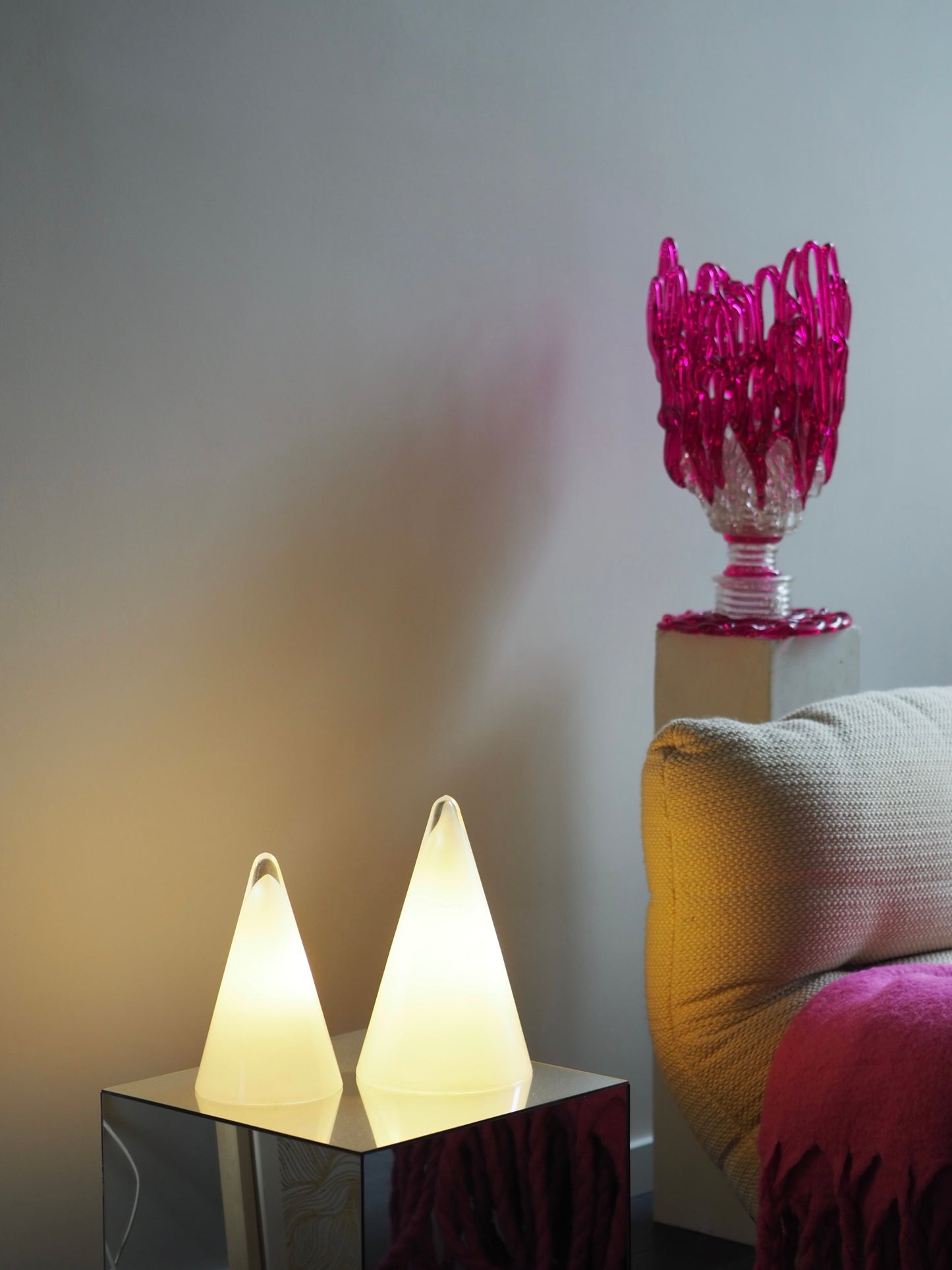 SET OF TWO TEEPEE LAMPS - ILU DI VETRO