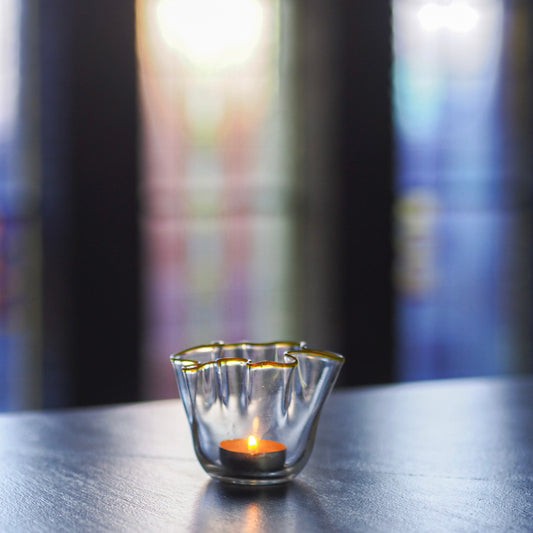 TEA LIGHT HOLDER - NAPKIN GLASS