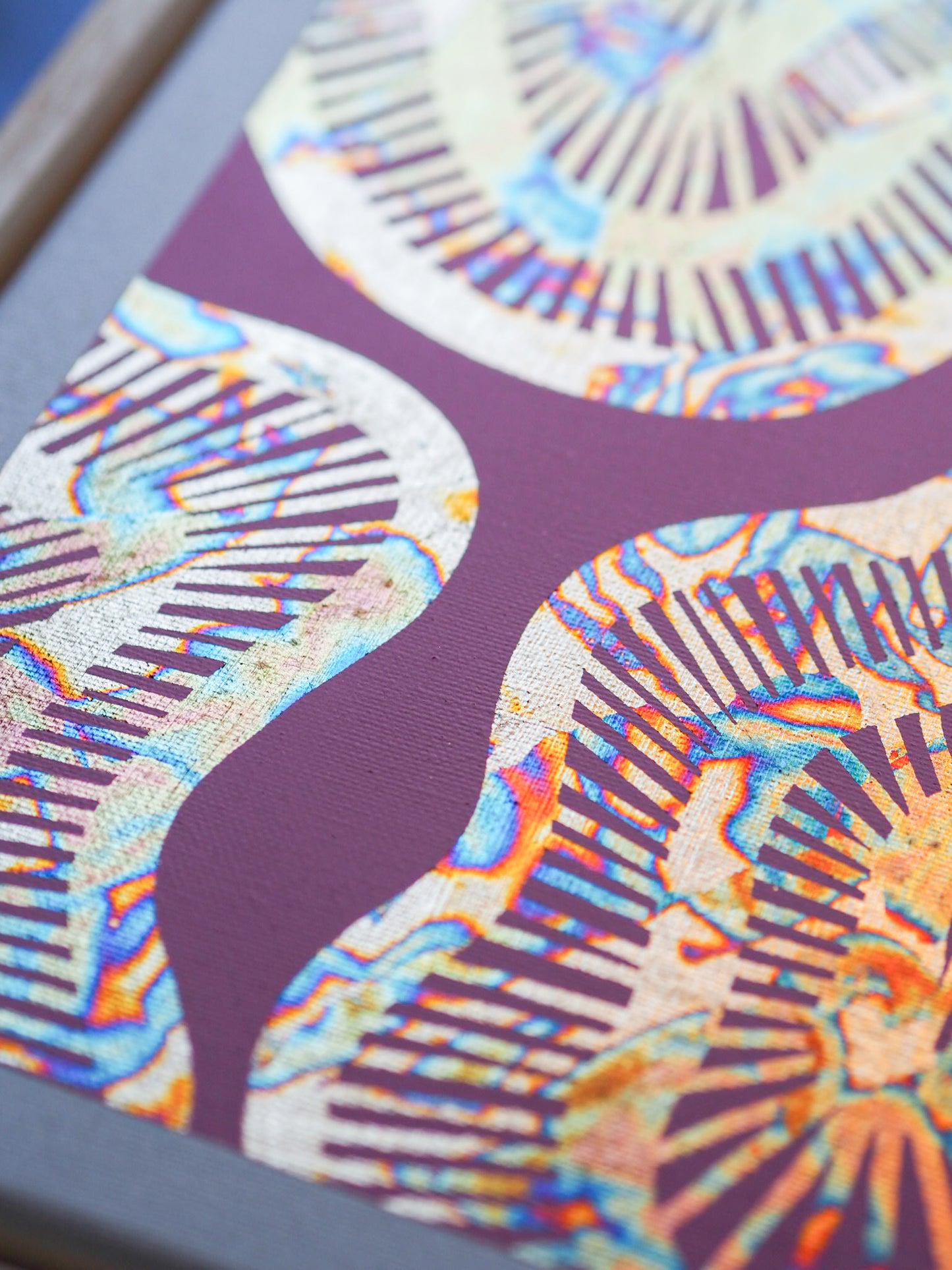 HYPERSPACE - FLAMED GOLD / PINK (24w x 30h cm)