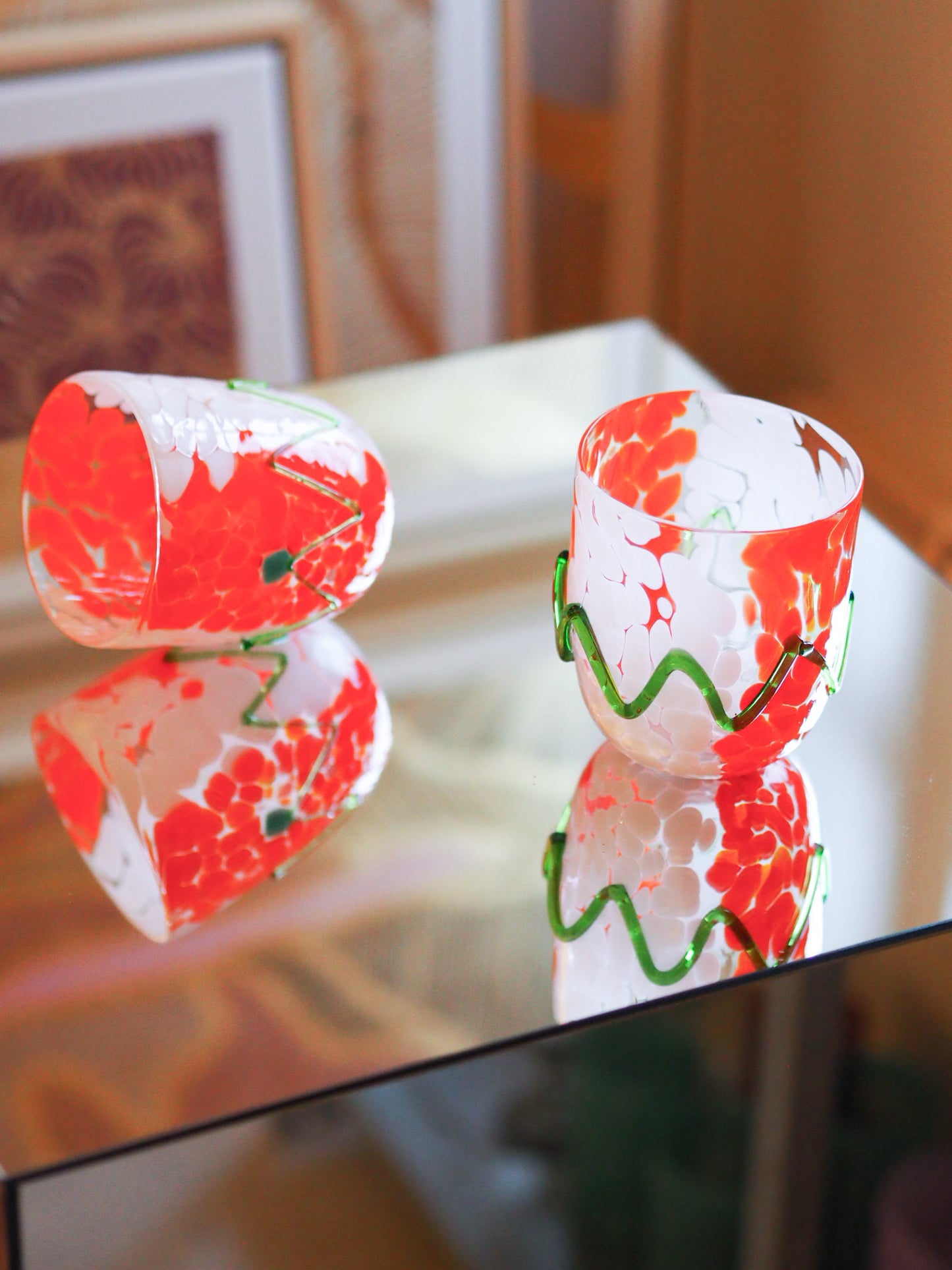 WATER GLASS - ITALIAN MOUTH BLOWN 3D