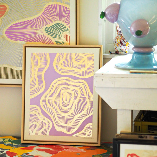 HYPERSPACE - LILAC / GOLD (40w x 50h cm)