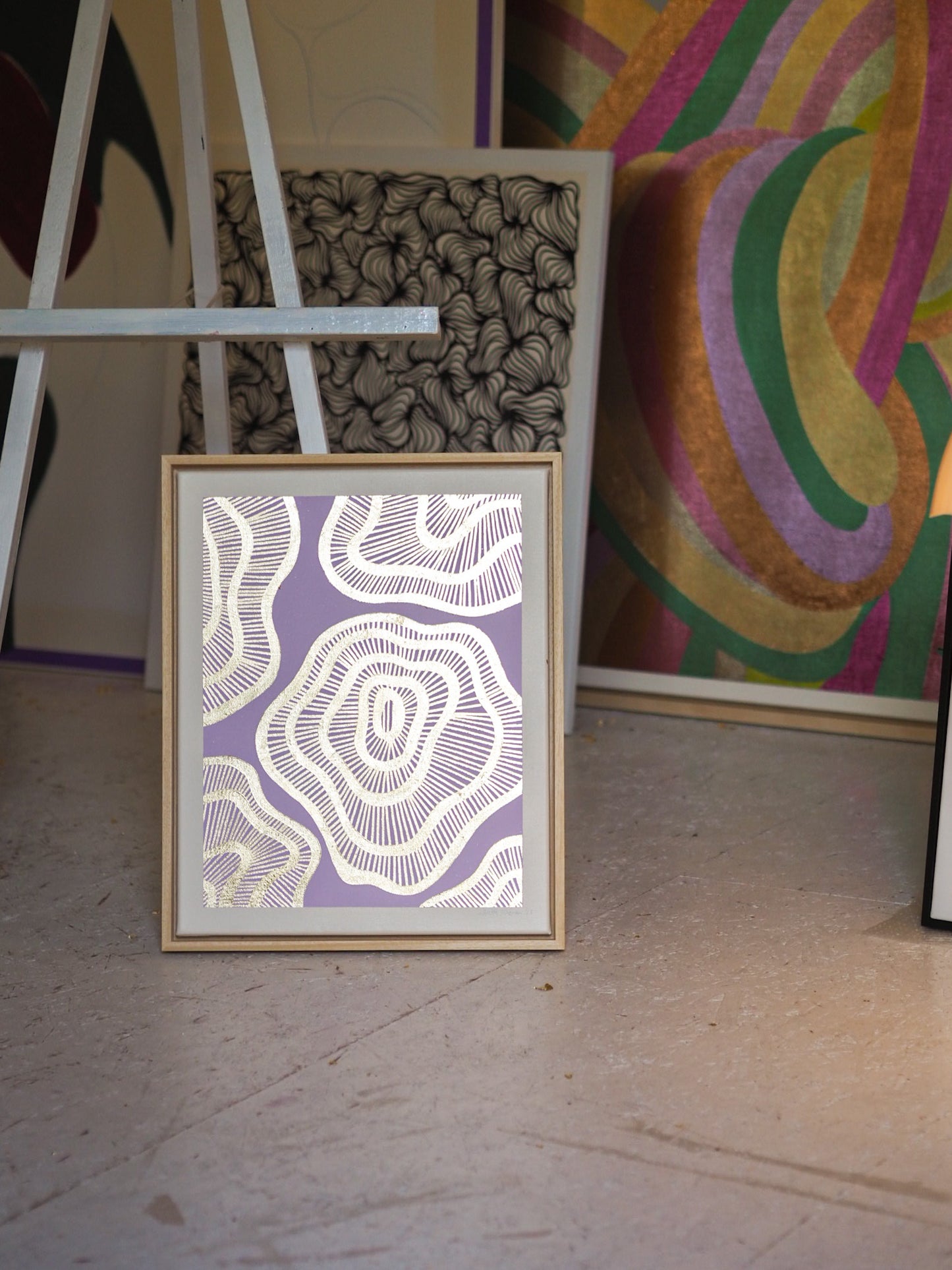HYPERSPACE - LILAC / GOLD (40w x 50h cm)