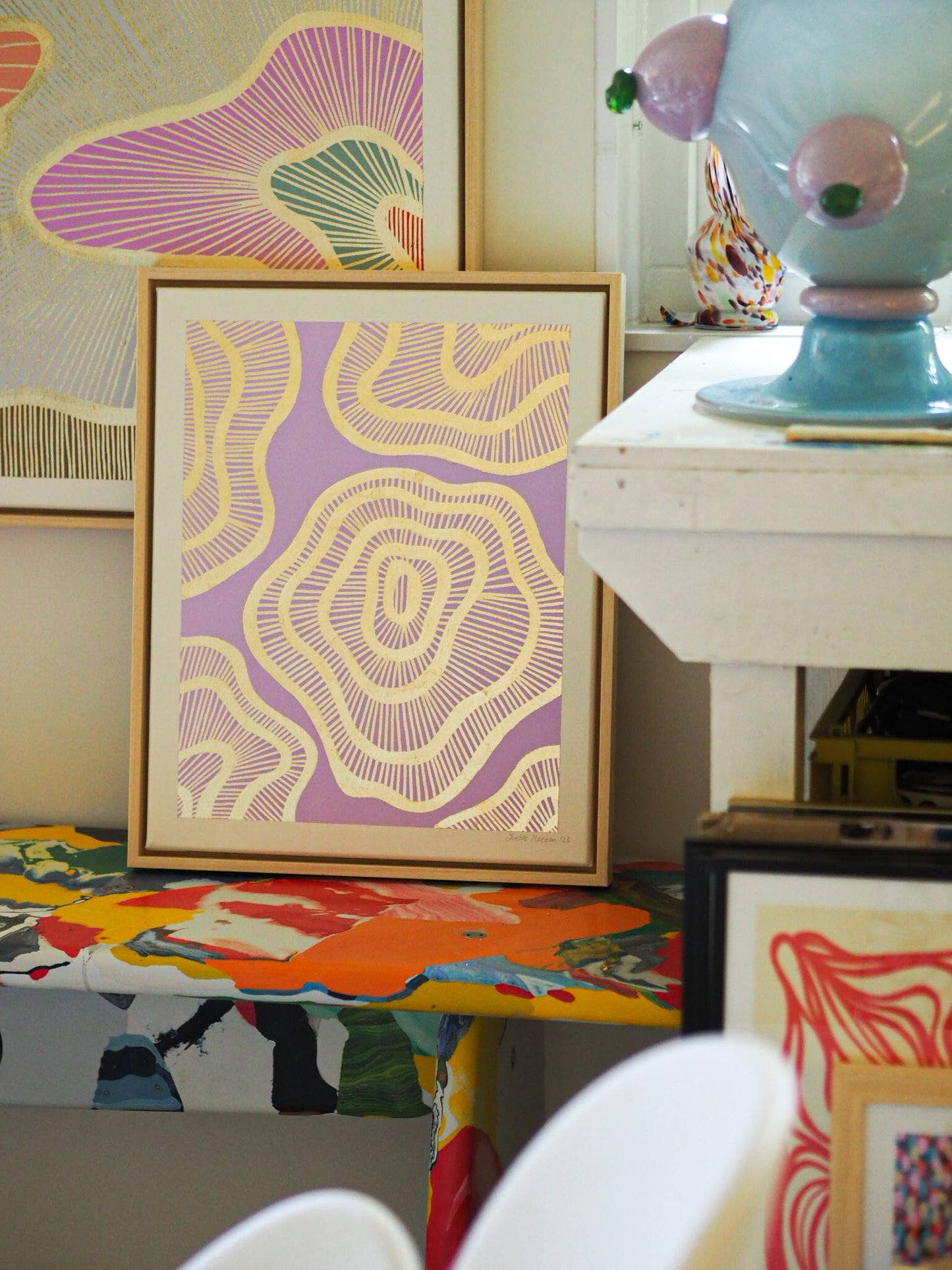 HYPERSPACE - LILAC / GOLD (40w x 50h cm)