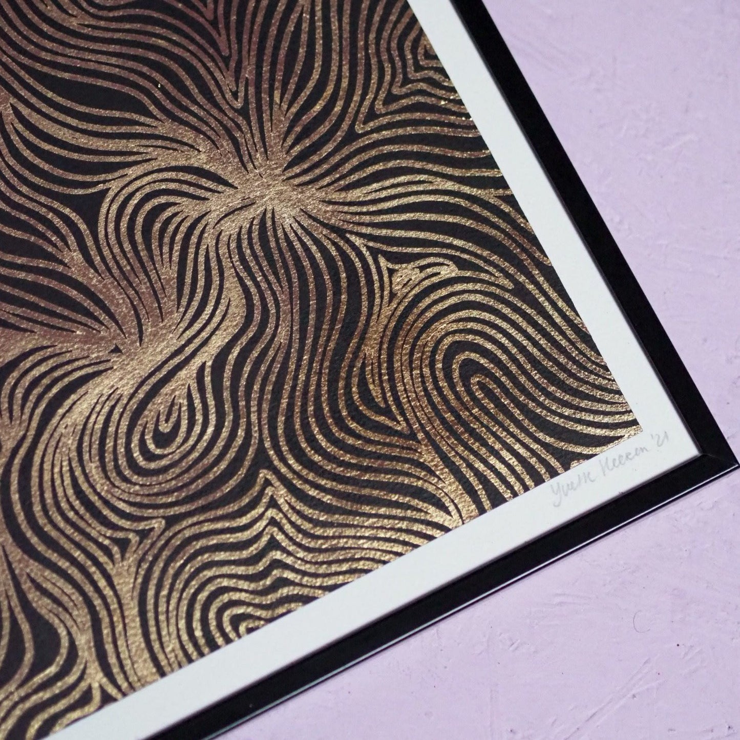 YOU ARE GOLDEN - BLACK / GOLD - ONE OFF (30x40cm)