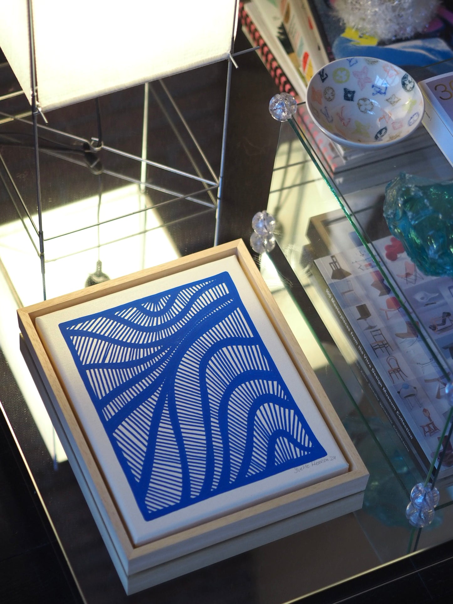 MESMERIZED - COBALT  (24w x 30h cm)