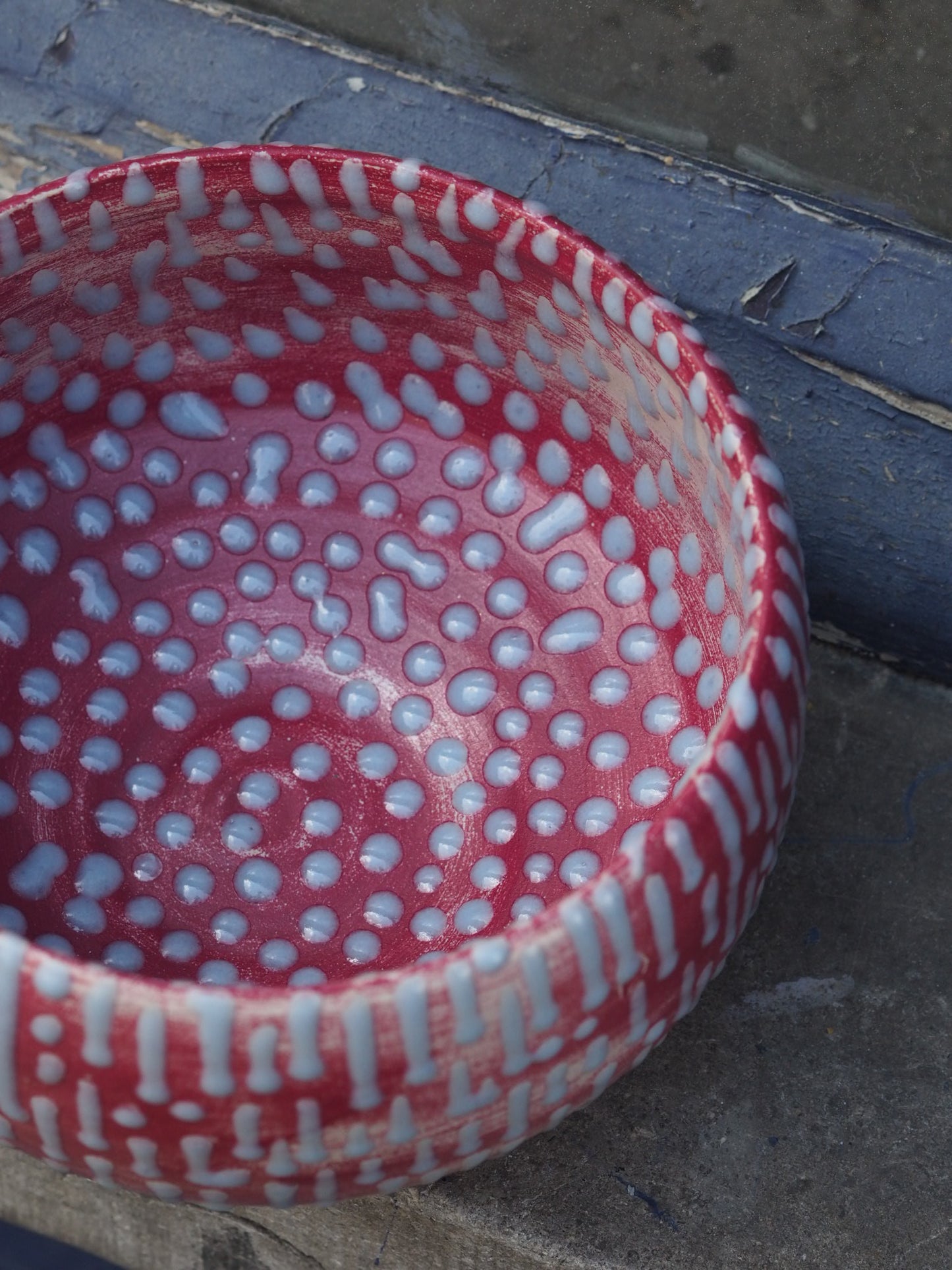 HAND THROWN POT- DRIPPY