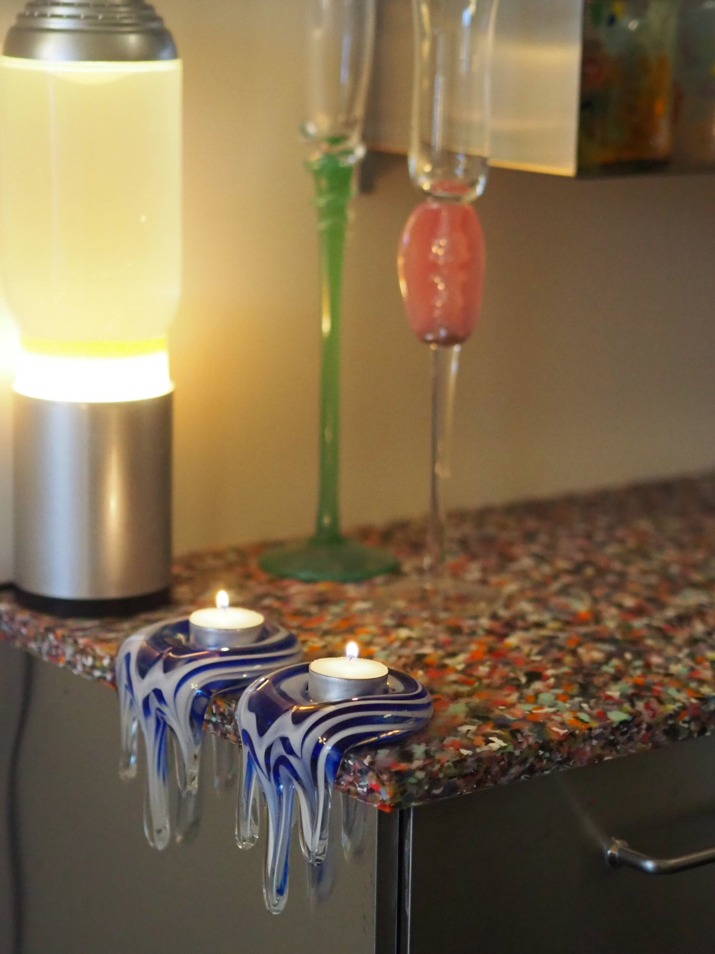 TEA LIGHT HOLDER - DRIPPED