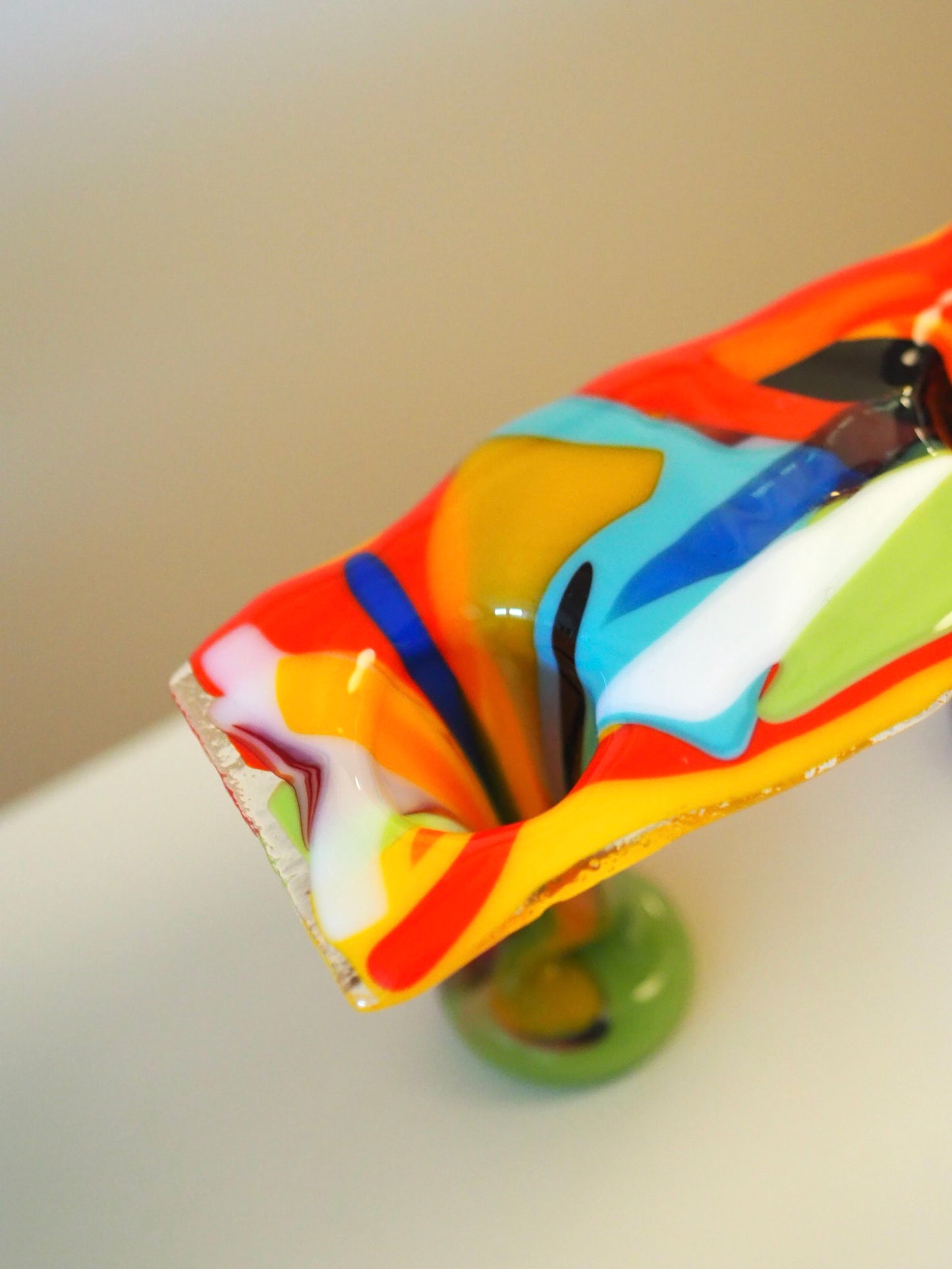 SMALL DOUBLE VASE - GLASS FUSION