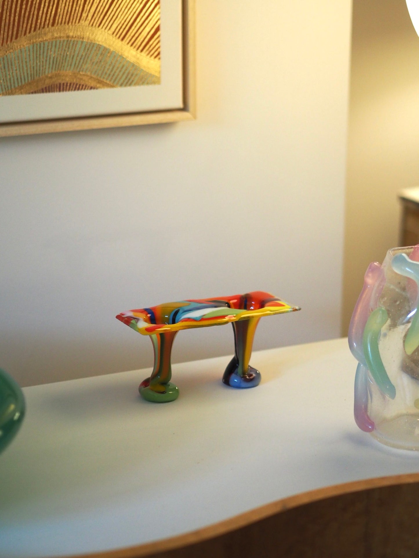 SMALL DOUBLE VASE - GLASS FUSION