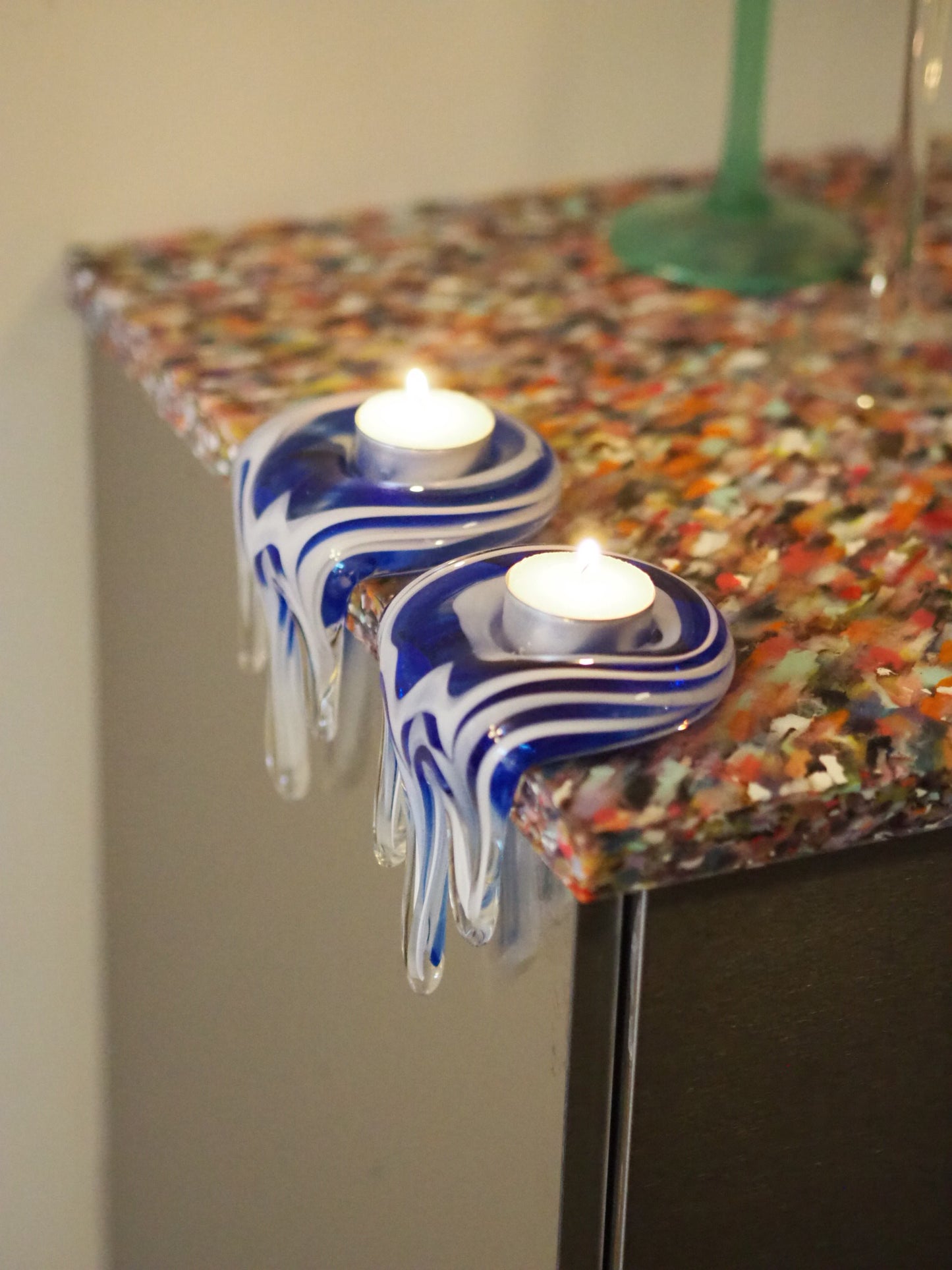 TEA LIGHT HOLDER - DRIPPED