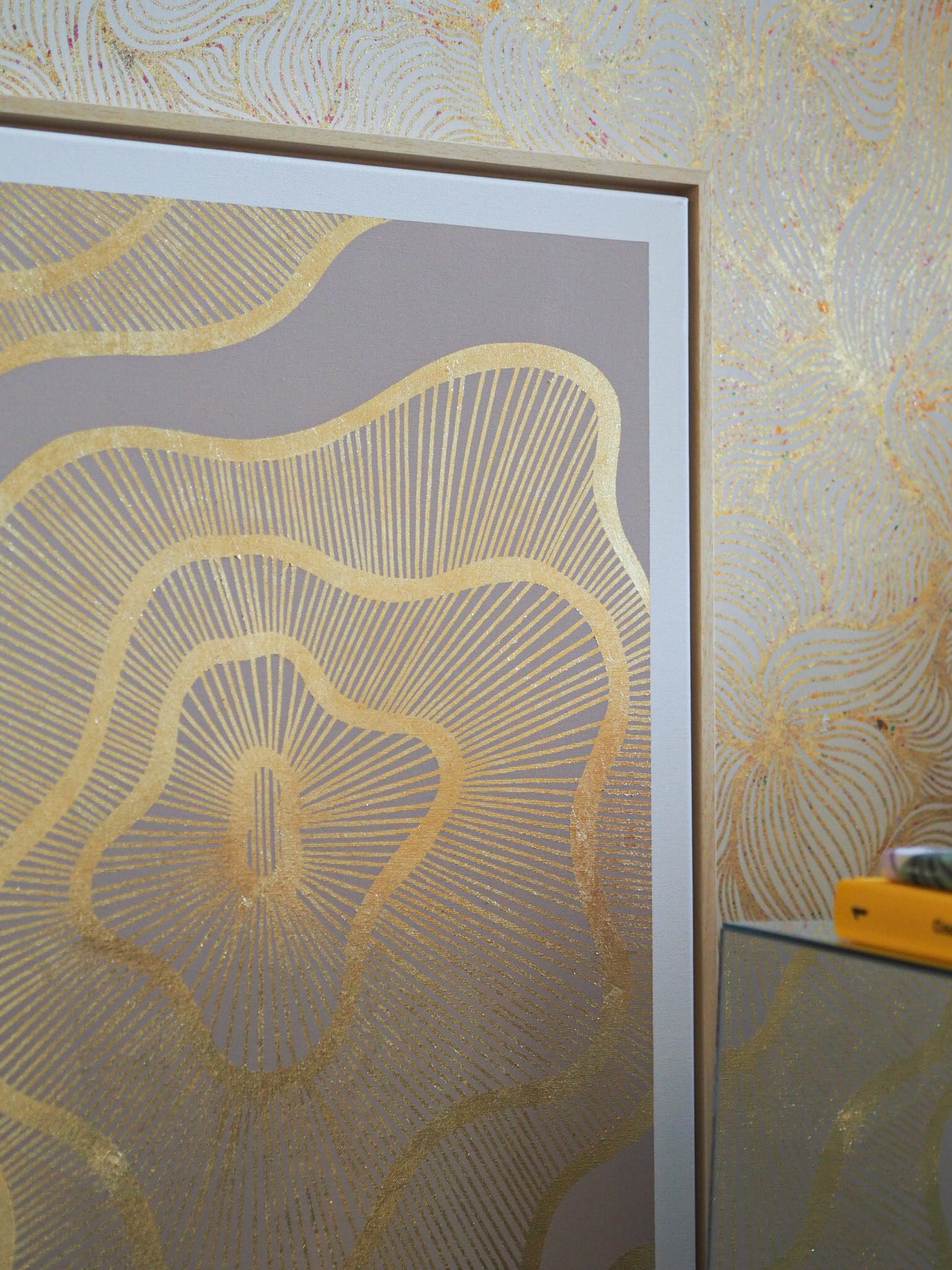 HYPERSPACE - TAUPE / GOLD (70w x 80h cm)