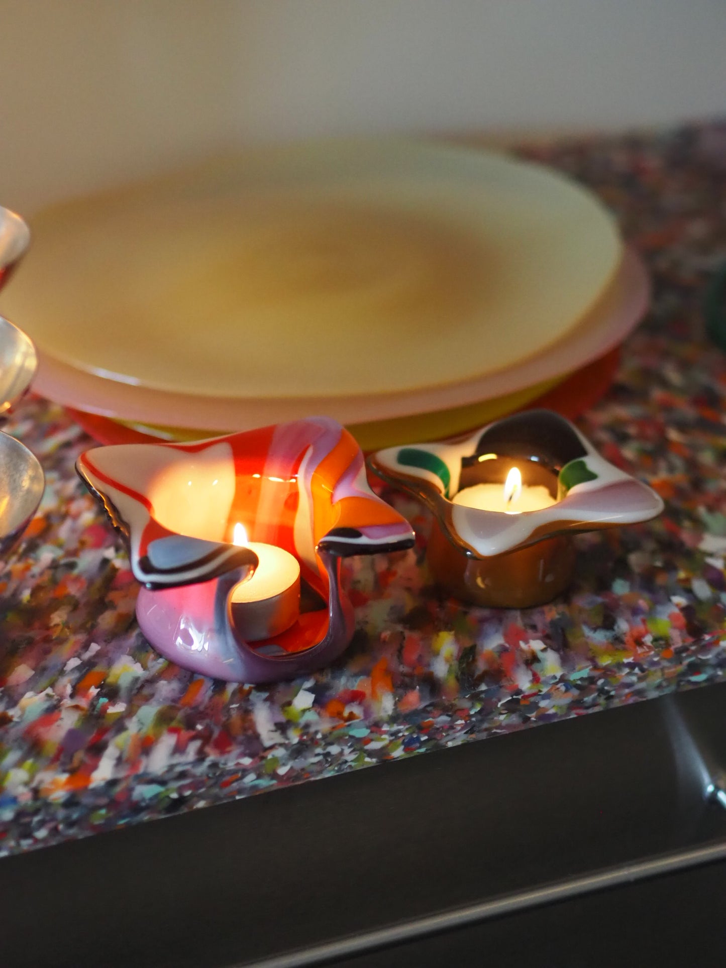 TEA LIGHT HOLDER - FUSION GLASS #2