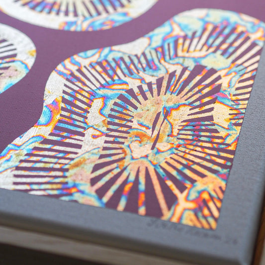 HYPERSPACE - FLAMED GOLD / PINK (24w x 30h cm)