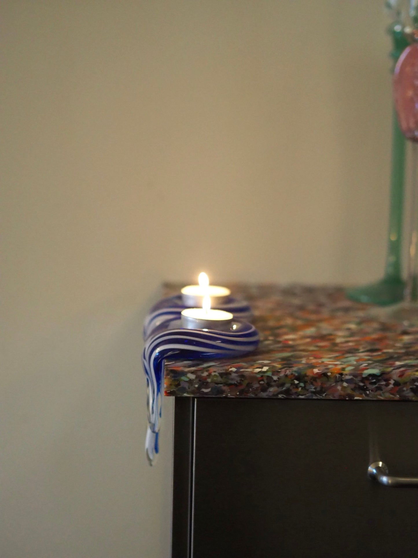 TEA LIGHT HOLDER - DRIPPED