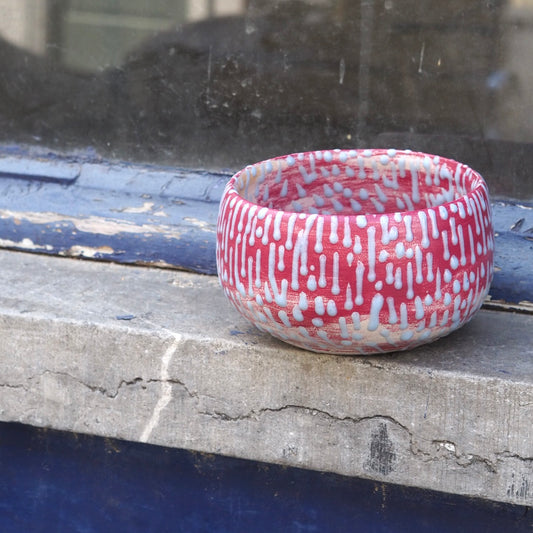 HAND THROWN POT- DRIPPY