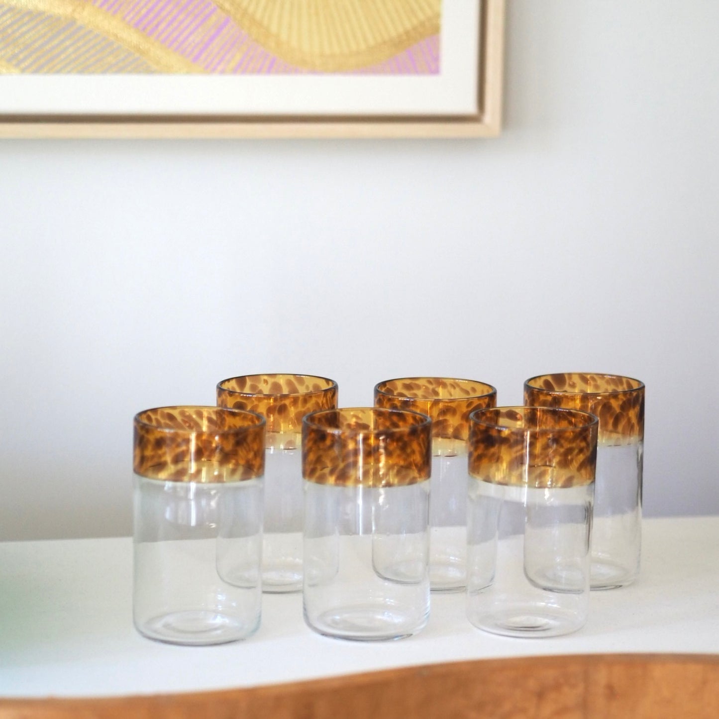 TORTOISE GLASSES - SET OF 6