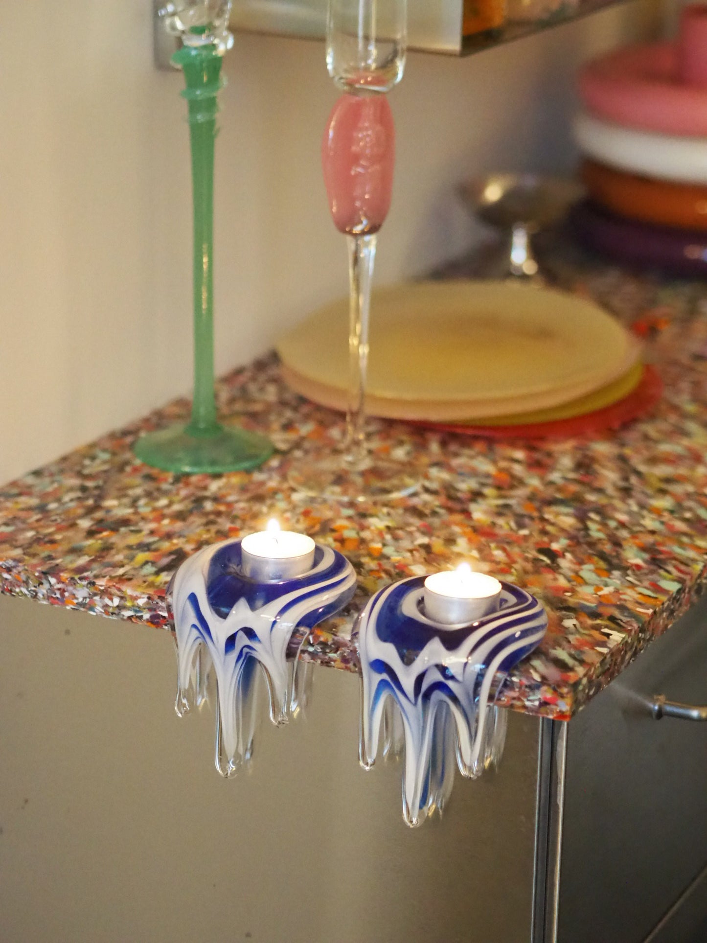 TEA LIGHT HOLDER - DRIPPED