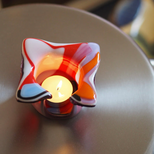 TEA LIGHT HOLDER - FUSION GLASS